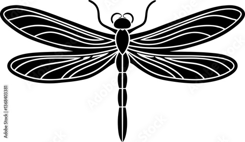 dragonfly on white background