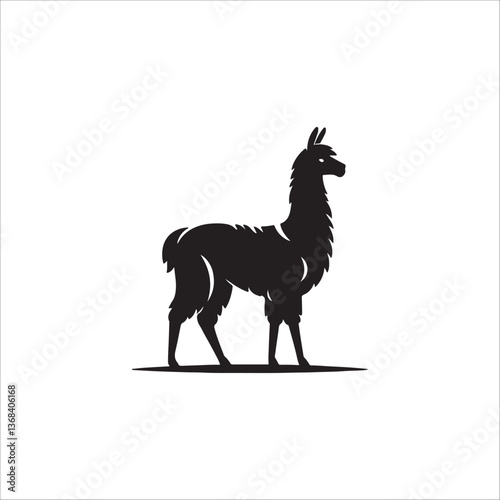 llama silhouette vector