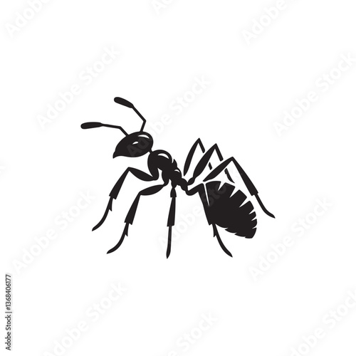 black ant vector illustration