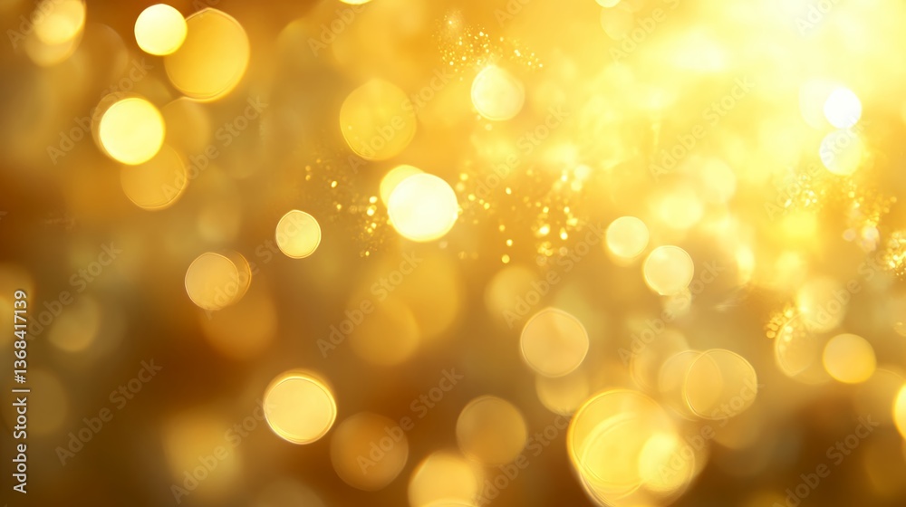 Abstract Golden Bokeh Background with Illuminated Light Particles for Festive Designs Abstract Golden Bokeh Background with Illuminated Light Particles for Festive Designs