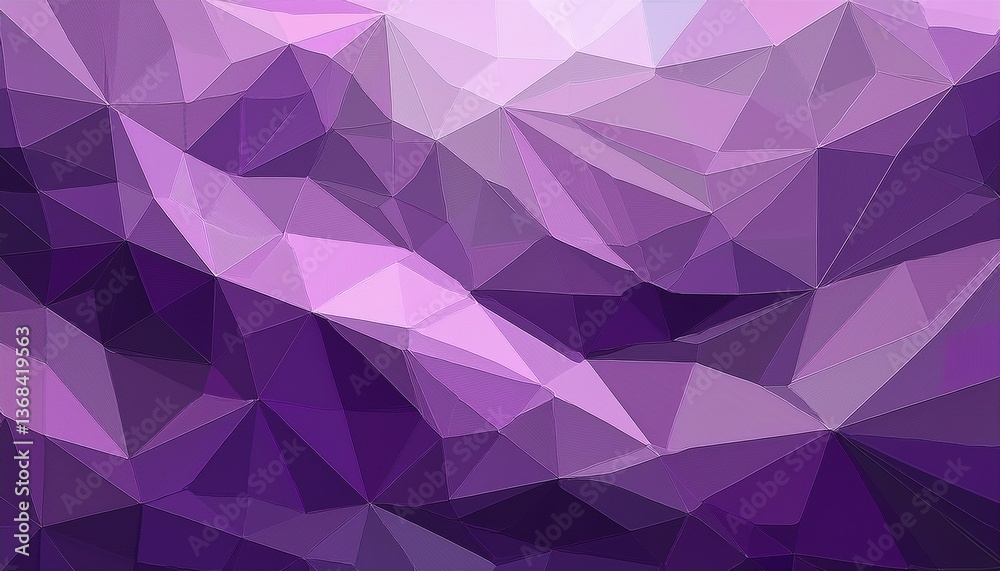 Naklejka premium Low poly background purple. Generated image