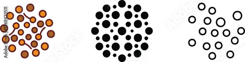 Circular Patterns Dots, Clusters, Dispersion, Distribution, Design, Variations, Shapes, Forms, Aggre