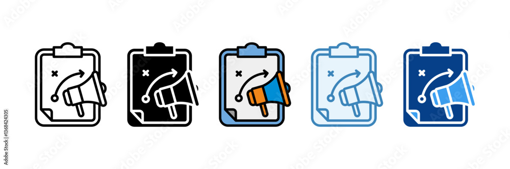 Sales Strategy  Icon Set Multiple Style Collection