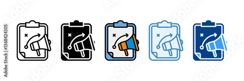 Sales Strategy  Icon Set Multiple Style Collection