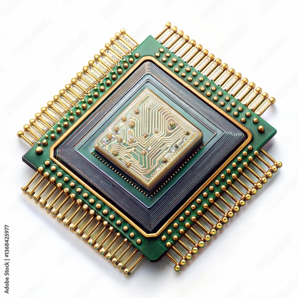 Stylized Microchip Design. Stylized Microchip Design.