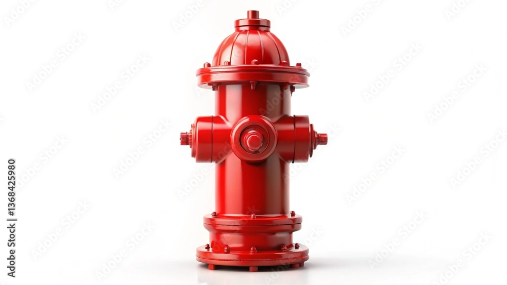 bright red fire hydrant isolated on a white background bright red fire hydrant isolated on a white background