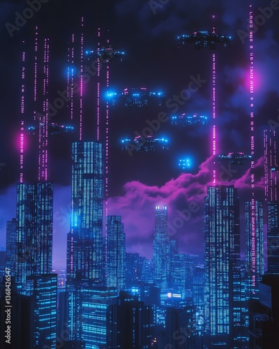 Futuristic Data City: Security Drones Neutralizing Social Engineering Threats in the Sky data stream security, social engineering drones, futuristic cyber defense