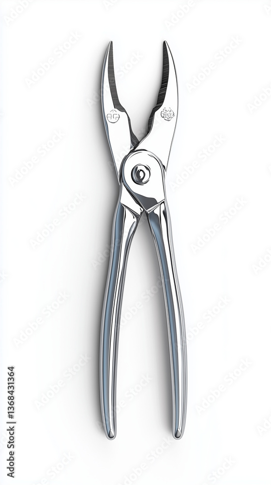 A realistic figurine of a pliers, isolated on white background A realistic figurine of a pliers, isolated on white background