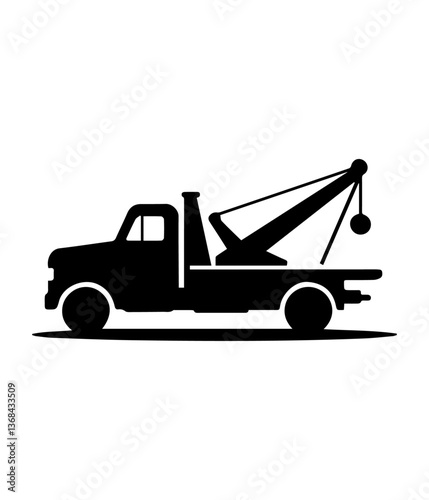 Towing truck service logo vector for transportation company. Heavy equipment template vector illustration for your brand.