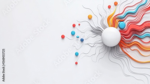A quantum computing node network with glowing connections on a white background, representing advanced computation, data processing, and futuristic technology