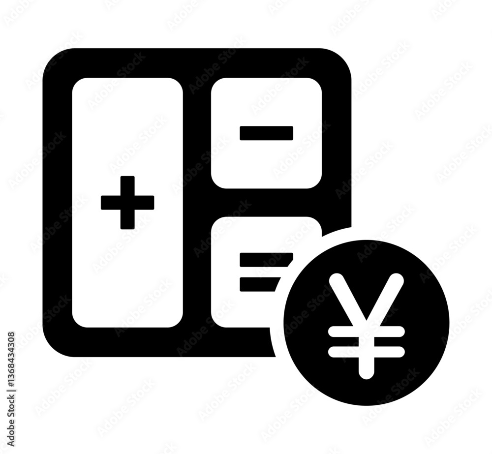 Obraz premium 電卓とお金