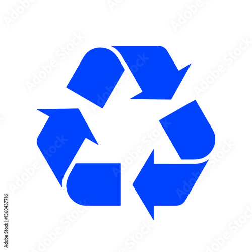 Recycle logo with transparent background, vector art