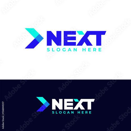 Bold Futuristic Arrow Logo – NEXT Tech Forward Identity Design