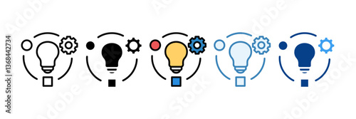 Business Transformation  Icon Set Multiple Style Collection