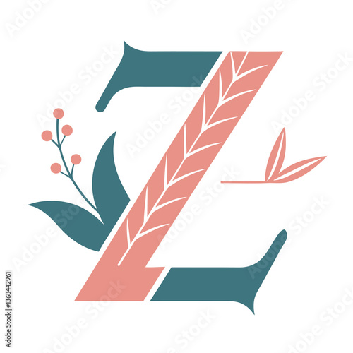 Bohemian Chic Z Letter Vector Logo Design Template Use Any Purpose