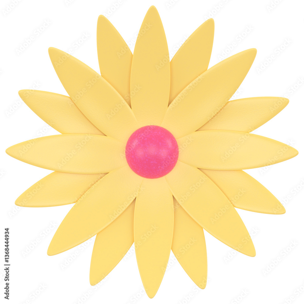 yellow and red flower 3D Illustration yellow and red flower 3D Illustration