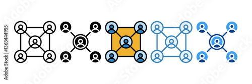 Business Ecosystem  Icon Set Multiple Style Collection
