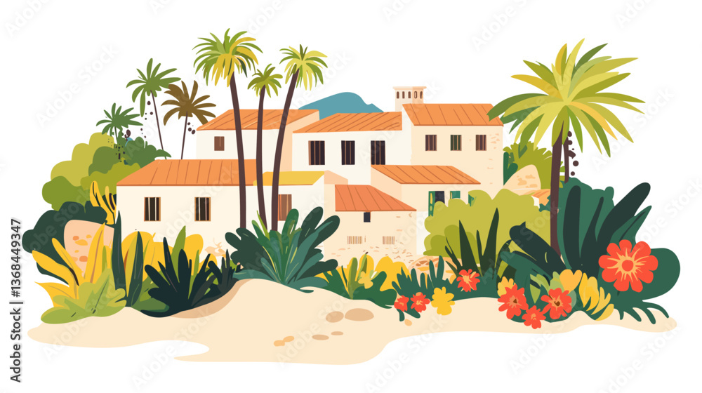 Obraz premium Majorca landscape. Spain house on the beach.