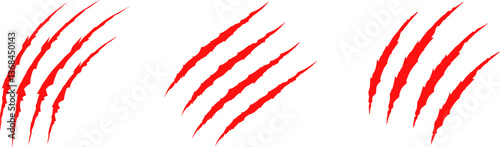 claw mark vector silhouette set, claws beast ripped marks beast claws scratch icon vector art illustration isolated on transparent png background