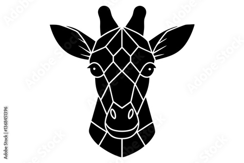 giraffe on white background