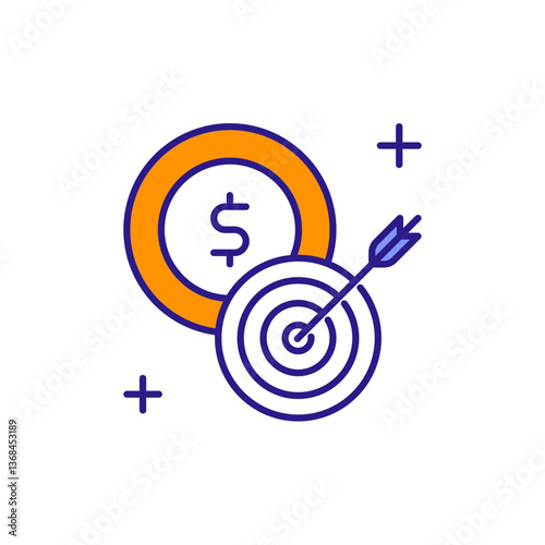 Financial Goals Icon Representing Monetary Targets.