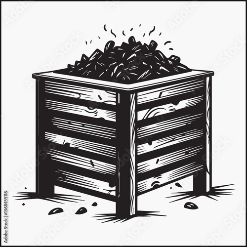 compost bin silhouette