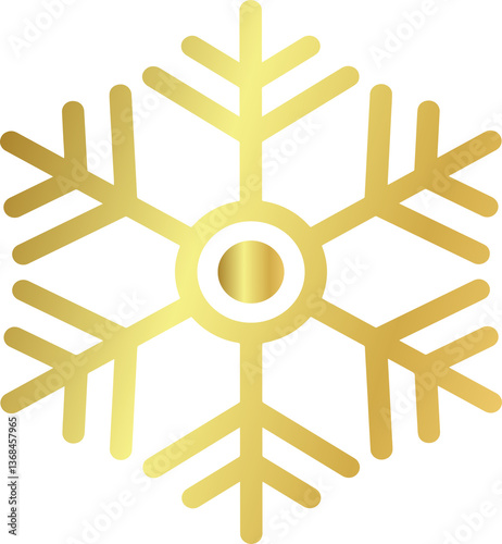 Snowflake isolated on transparent background	
