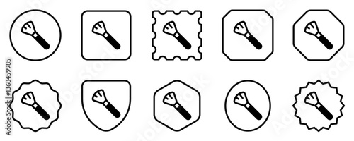 Editable makeup brush vector icon. Cosmetics, makeup, skincare, beauty. Part of a big icon set family. Perfect for web and app interfaces, presentations, infographics, etc