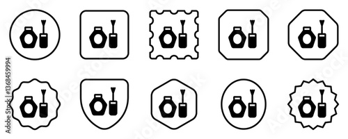 Editable nail polish vector icon. Cosmetics, makeup, skincare, beauty. Part of a big icon set family. Perfect for web and app interfaces, presentations, infographics, etc