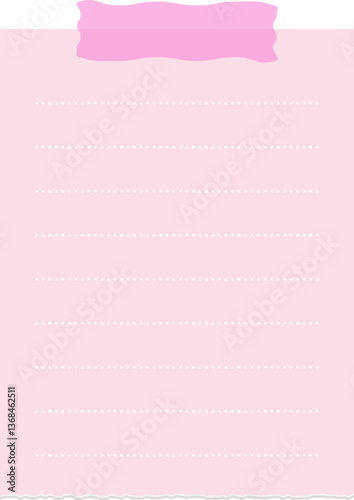 Cute pastel paper note
