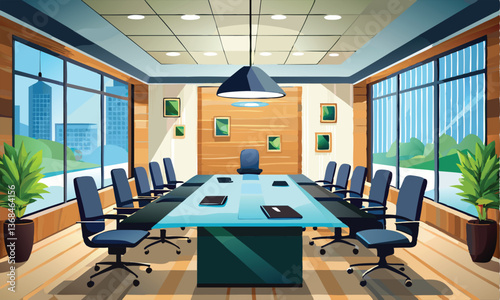 Modern office conference room