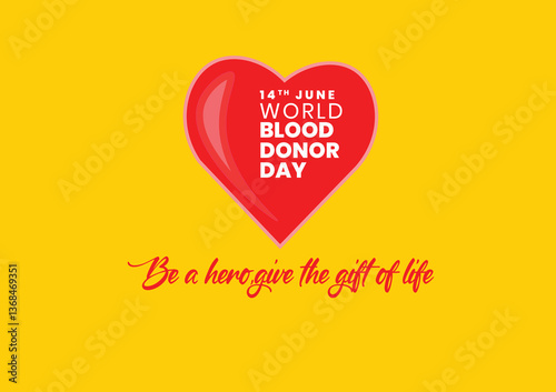 Give blood be a hero vector illustration