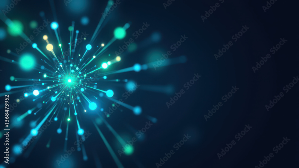 Fototapeta premium A vibrant and colorful graphic illustration representing Nicotinamide Adenine Dinucleotide (NAD+).