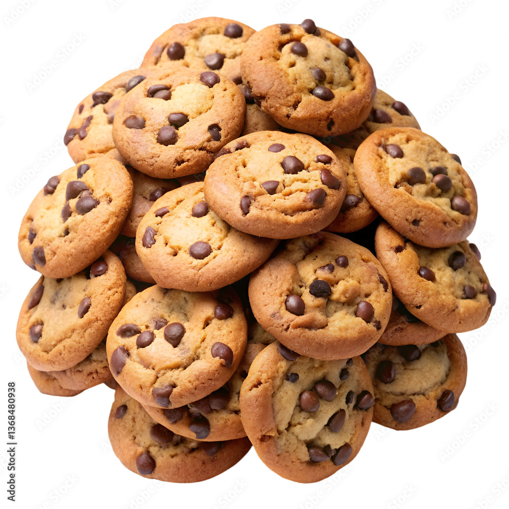 chocolate chip cookies isolated on white chocolate chip cookies isolated on white