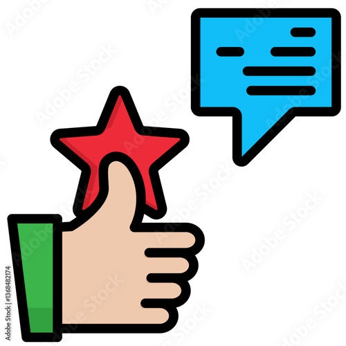 Customer Assessment Icon symbol Flat Color