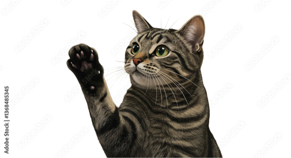 Fototapeta premium Blurred gray cat image