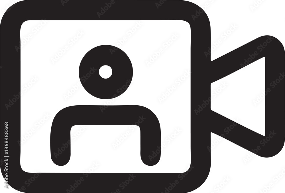 Obraz premium isolated video call Vector,video call Silhouette,video call icon set, video call symbol ,black video call Vector illustration, Vector Graphic, EPS 10