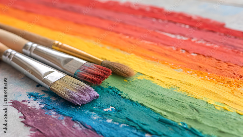 Obraz premium watercolor brush and watercolor paint strokes.