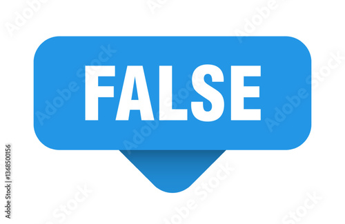 false sticker. false sign on transparent background
