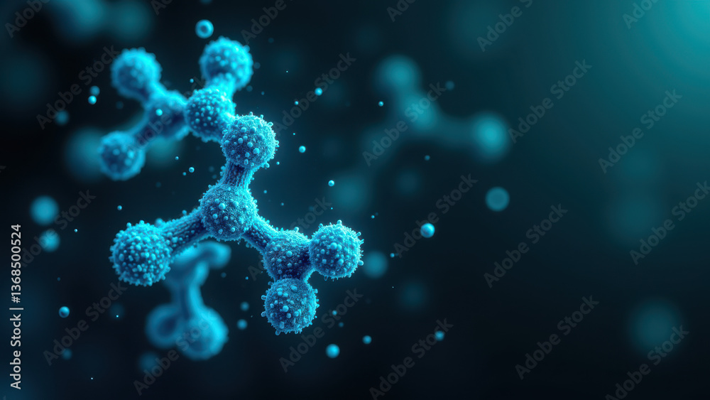Obraz premium Illustration of Nicotinamide Adenine Dinucleotide, a vital coenzyme in biological systems.