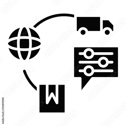 Supply Chain Optimization Icon