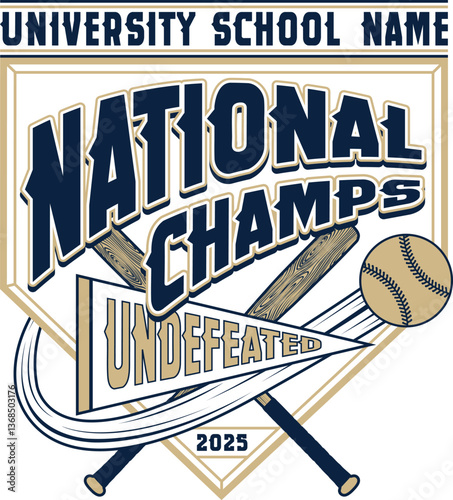 National Champs - (School Name) - Undefeated - 2025