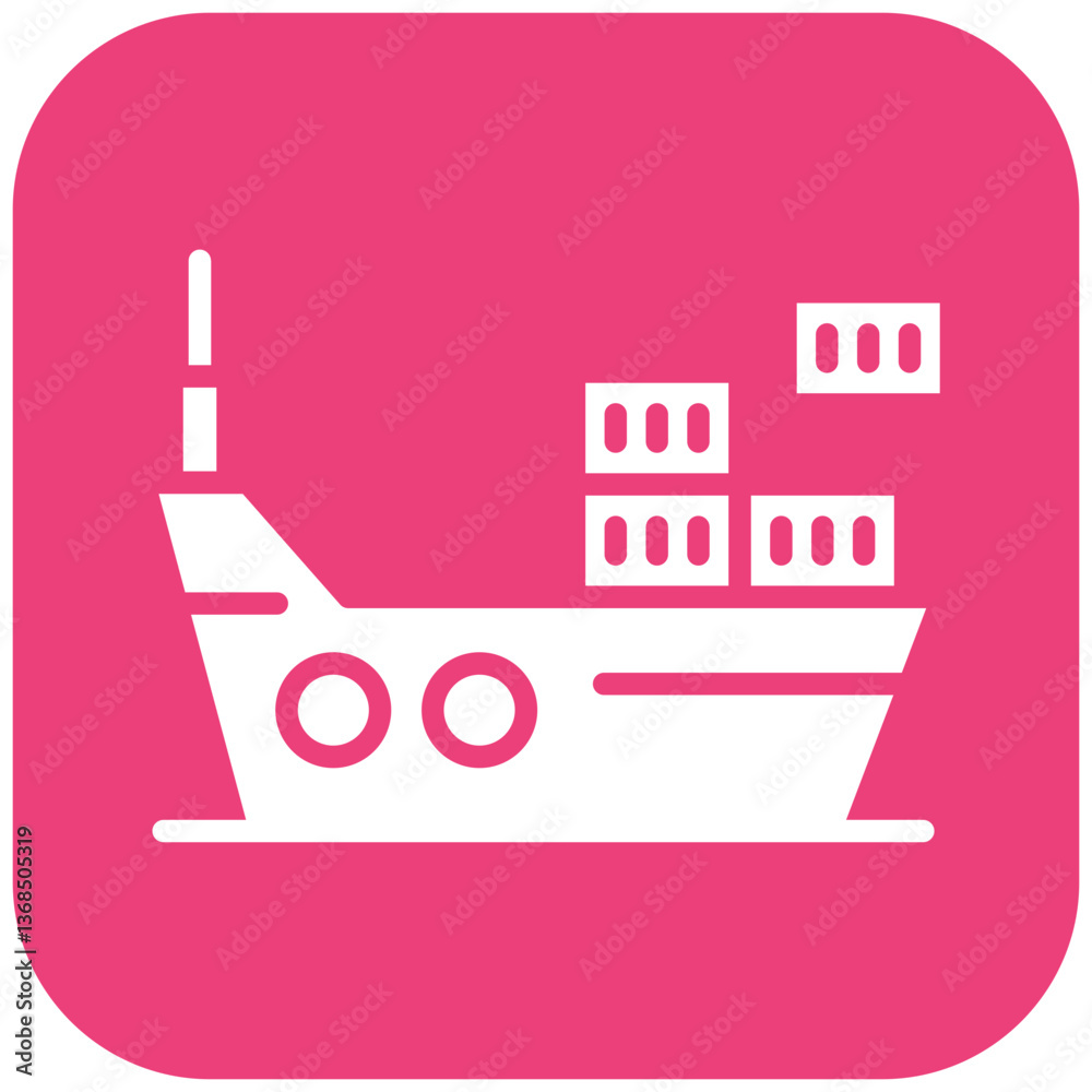 Obraz premium Cargo Ship Icon