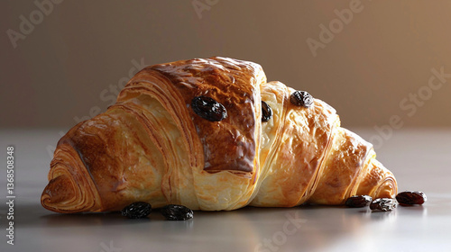 Raisin Croissant A Classic French Pastry photo