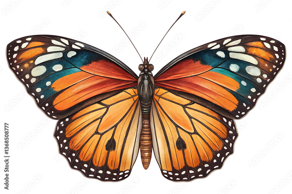 Fototapeta premium butterfly on white background