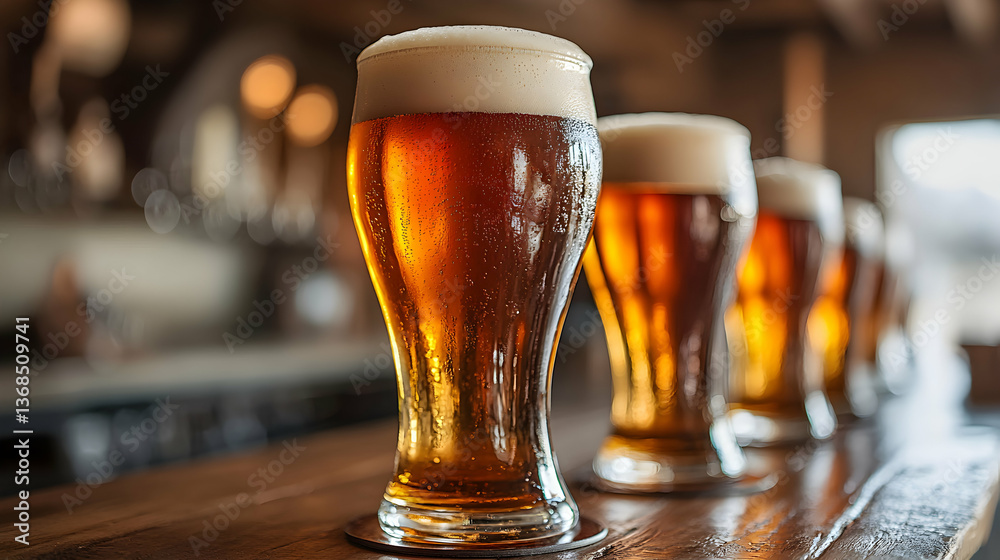 Refreshing Local Lesotho Joala Beer Displayed in Clear Glassware