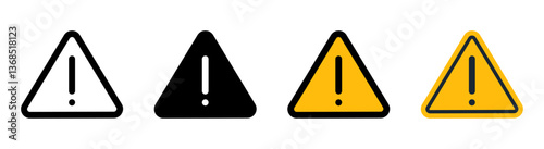 Modern alert icon with simple and elegant design. Ideal for security, alert and notification related apps.