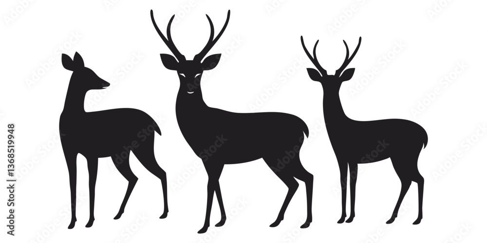 Naklejka premium silhouette of a deer