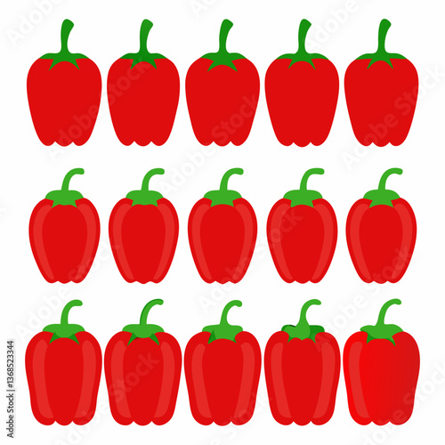 set of peppers