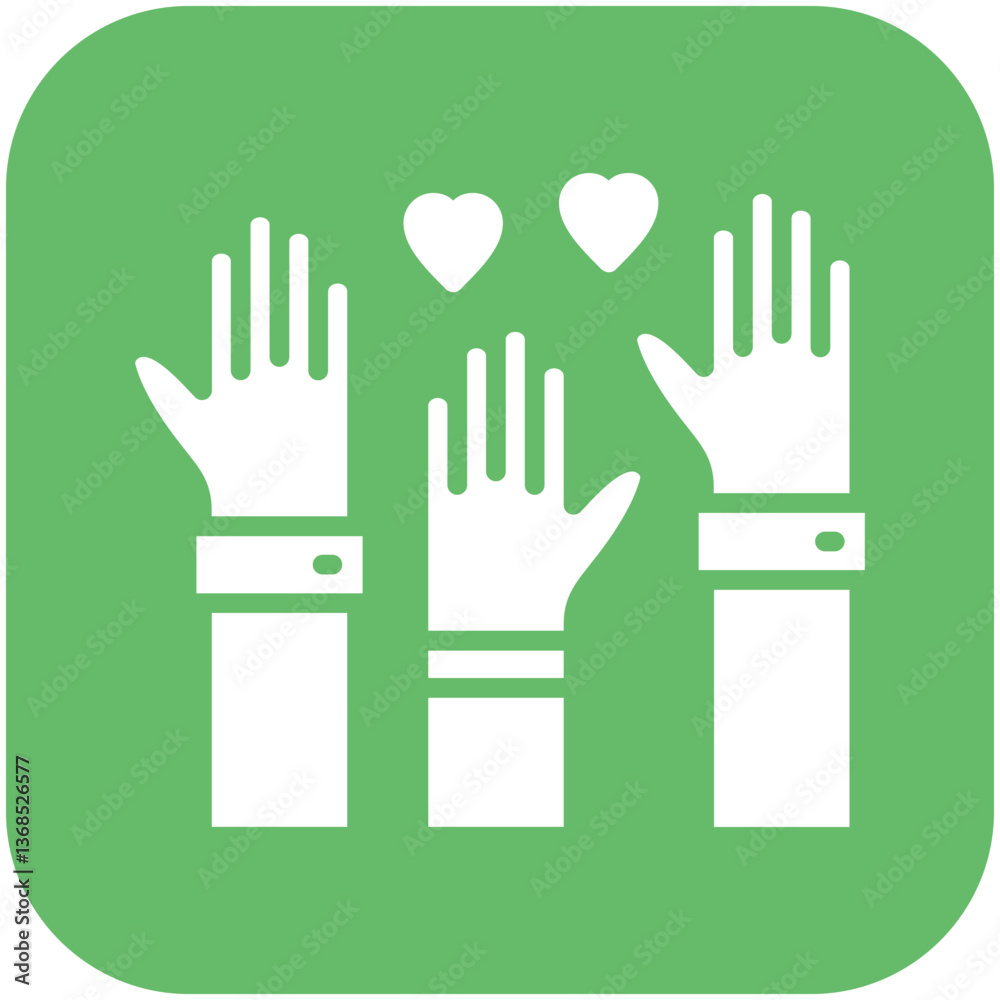 Fototapeta premium Volunteering Icon